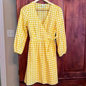 Yellow Gingham checked Old Navy dress XS